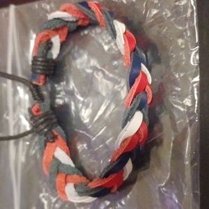 Red, White and Blue Braided Bracelet